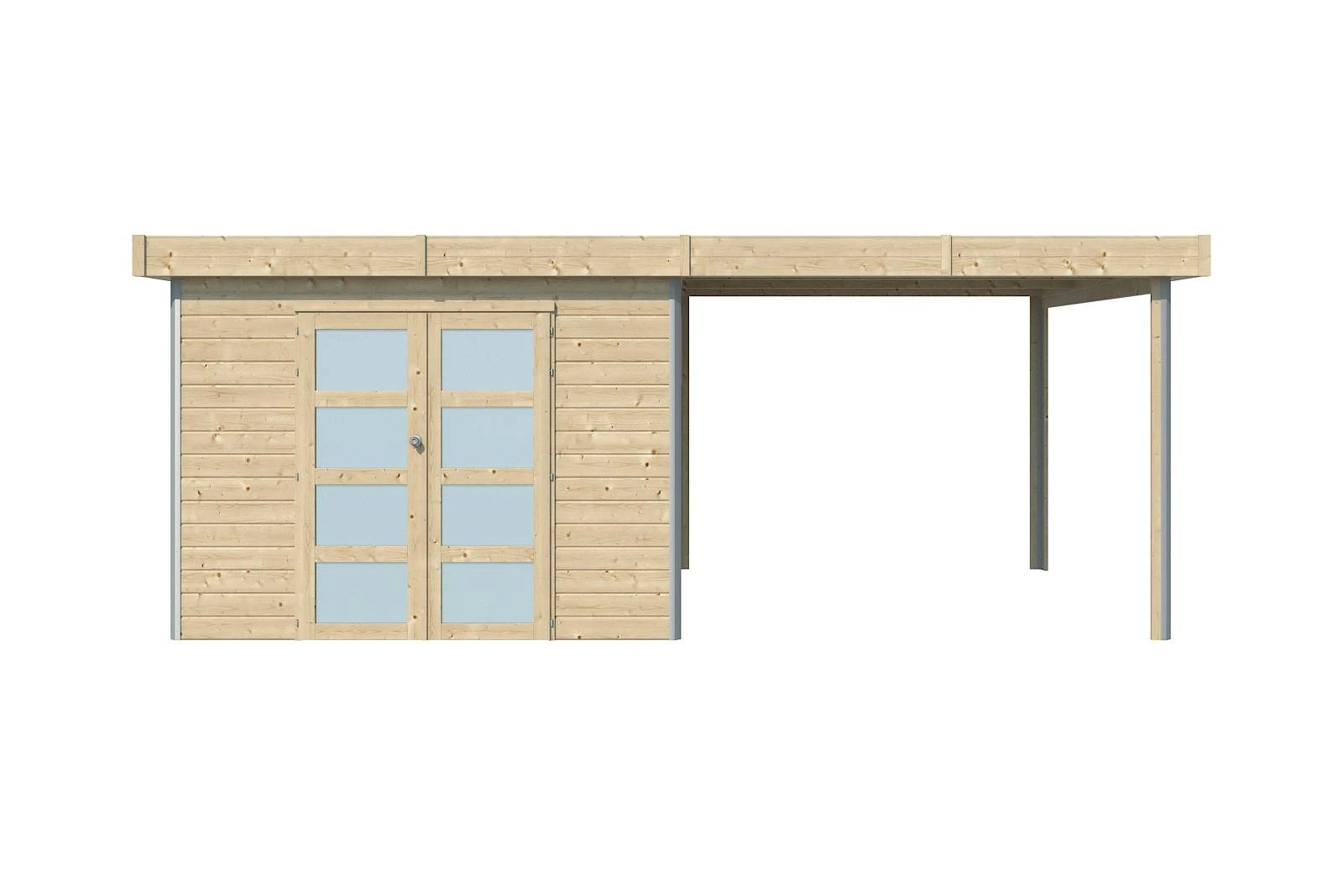 Woodlands Blokhut Kasuko met Overkapping en Dakisolatie 580 x 295 cm - Afbeelding 1